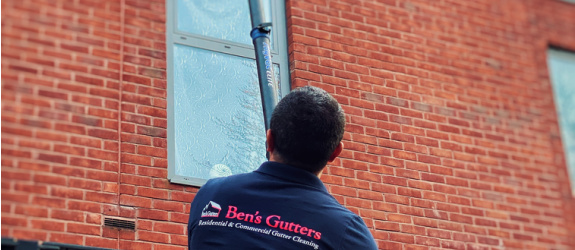 high level gutter cleaning Newlyn